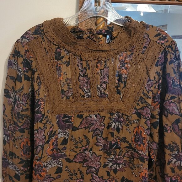 Free People Brown Floral Mini Dress - Picture 6 of 8